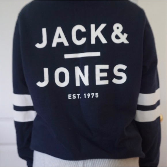 JACK & JONES NAVY BLUE SWEATER - Picture 2 of 7